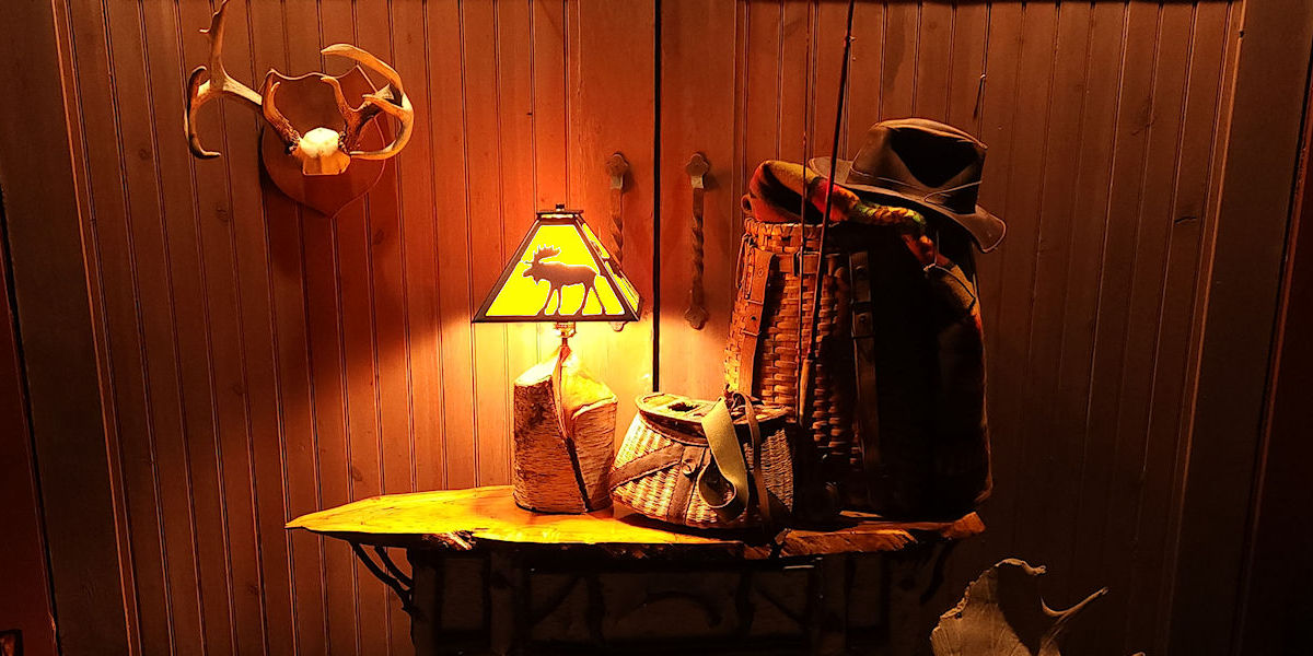 Rustic Adirondack console table